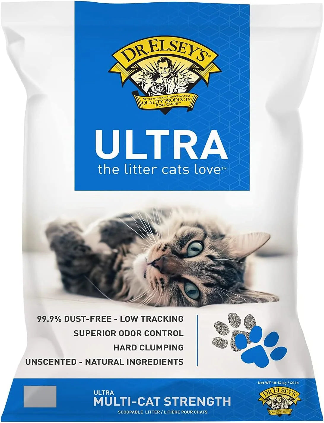 Dr. Elsey’s Ultra Unscented Clumping Cat Litter – 40 lb Bag
