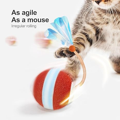 Agile Moving Cat Ball – Automatic Motion-Activated Toy for Kittens & Indoor Cats